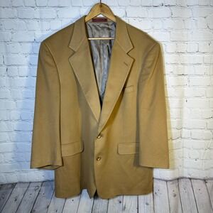 Nordstrom Loro Piana 100% Cashmere Blazer Mens 48R Camel Sport Coat Made in USA